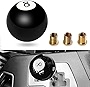USTOPF1T Round Manual Shift Handle, Black Ball 8 Billiard Sub Acrylic Gear Shift Knob with 3 Adapters, Universal for Manual car M 8 * 1.25, M 10 * 1.25, M 10 * 1.5, M 12 * 1.25