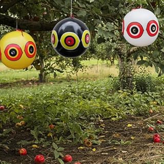 MorTime 3PCS Balloon Bird Repellent, 24" Inflatable Decoy with Reflective Eyes to Deter Birds from Garden, Pool, and Outdoor Areas