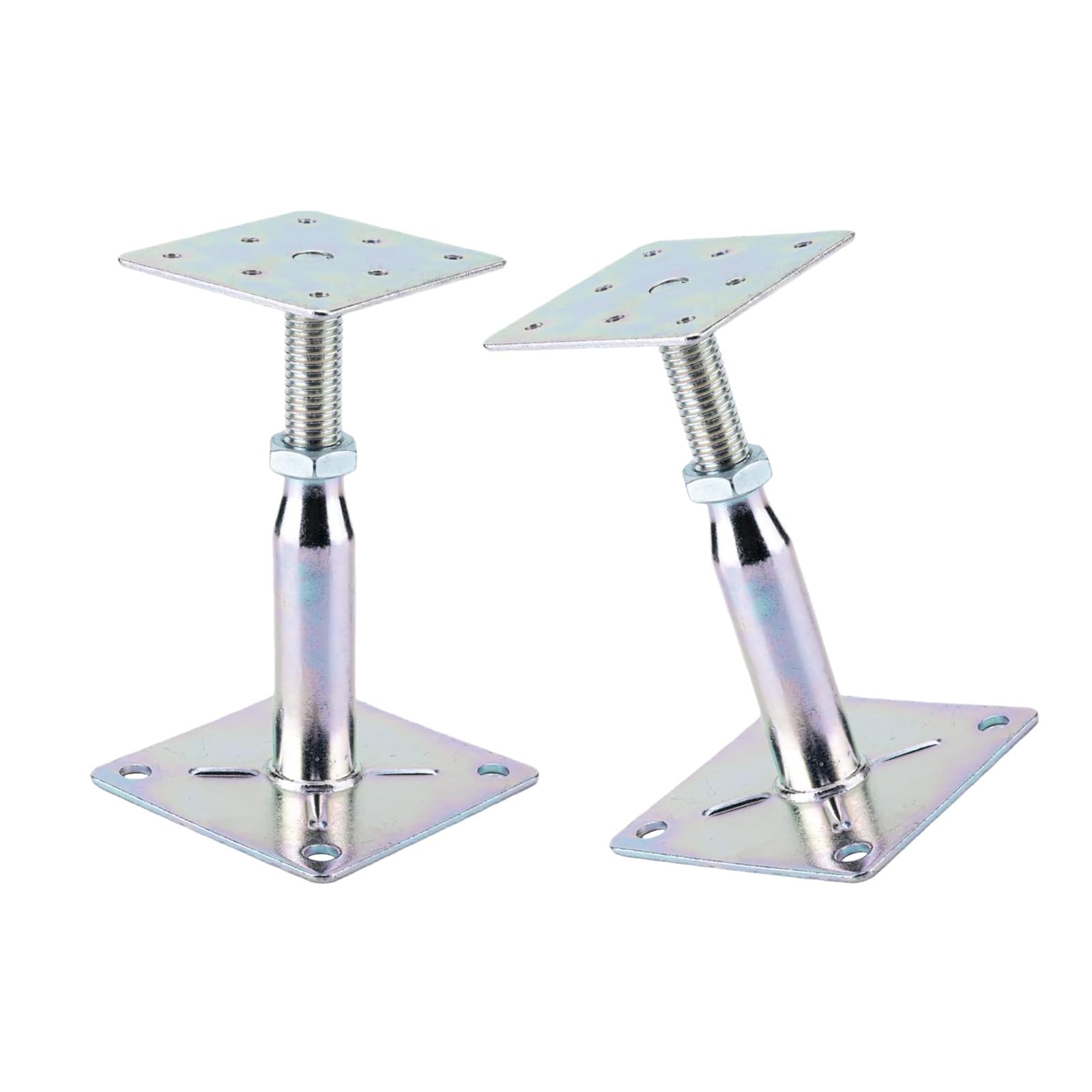 Kaccde B 2Pieces Adjustable Elevated Column Rackets Resistant Metal Roof Mounting Supports For Structural Stability Contractor Adjustable Supports