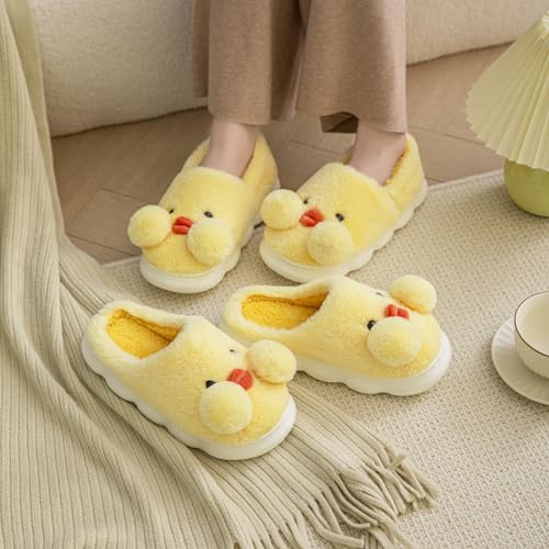 YILANLAN Women's & Men's Winter Duck Slippers - Warm & Cute Animal Cartoon Home Slippers3