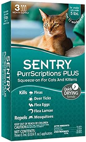 SentryPurrscriptions Plus Flea & Tick Squeeze-On For Cats And Kittens 2.2 Lbs. Adulticide Etofenpro