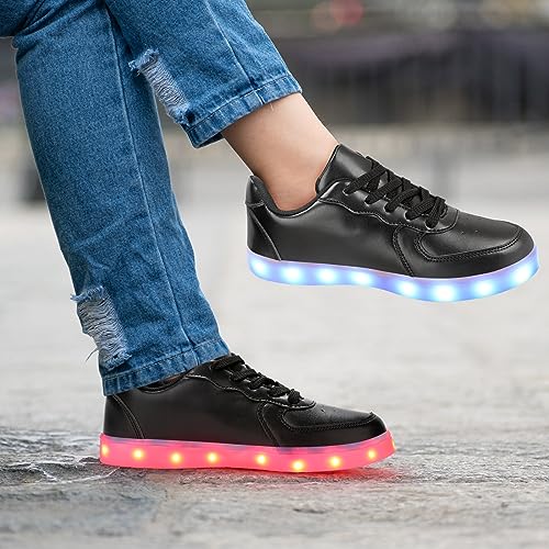 Image of Light Up Shoes Men Women LED Shoes USB Charging Adult High Top LED Sneakers Glow in The Dark Footwear for Dancing Party Festivals Festivals