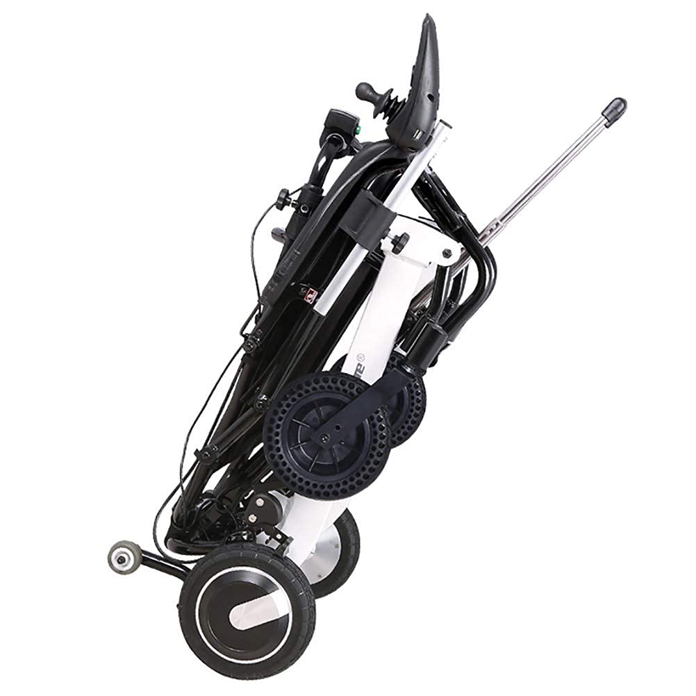 Sedia a rotelle Portatile alla Moda, Leggera, Pieghevole, con Apertura Rapida, ausilio per la Mobilità, Potente Motore a Doppio Motore, Batteria agli ioni di Litio, sicura e Facile da Guidare.