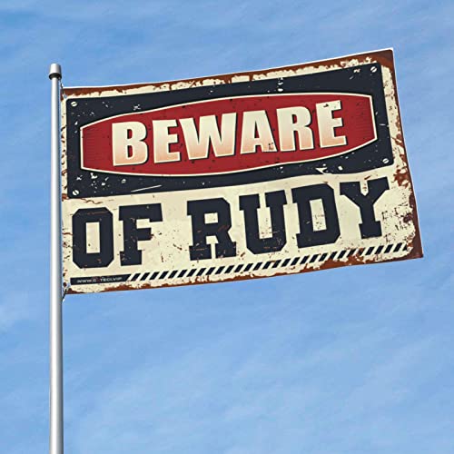 Man Cabe Decor Beware Of Rudy Flag 屋外 秋 デコレーション 男の子 ベッドルーム アクセサリー (サイズ:60X90CM)