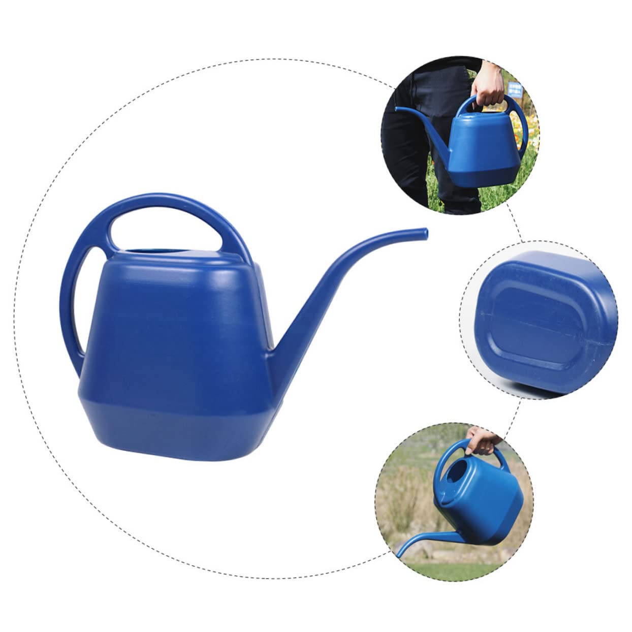 TOYANDONA 2 Piezas Regadera de Jardín de Gran Capacidad Color Azul Oscuro para Riego de Plantas y Suculentas Diseño de para Difíciles Útil Jardinería Interior y Exterior