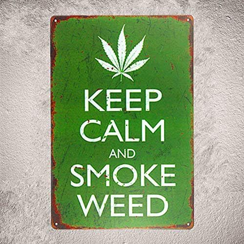 Keep Calm and Smoke Weed �f�p�ȃ��g���t�@�b�V���� �V�b�N ���^�� �u���L�Ŕ� �K���[�W ���B���e�[�W �K�[�f�� �n�E�X �ǂ̑��� 6X8�C���`