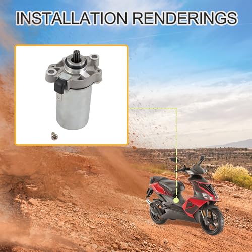 GOOFIT Motor de arranque para motocicleta 10 dientes sustitución para Suzuki sr 50 AG50 ZIP50 Jog 50cc Liberty 50 CH80 Minarelli 1PE40QMB miniatura 6