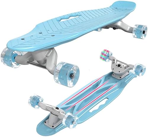 Patineta estándar de polipropileno cubierta completa de doble patada camión ruedas de poliuretano luz LED para niños adolescentes y adultos