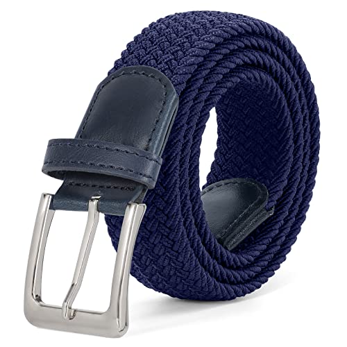 JASGOOD Women Braided Woven Elastic Stretch Belt Men Web Casual