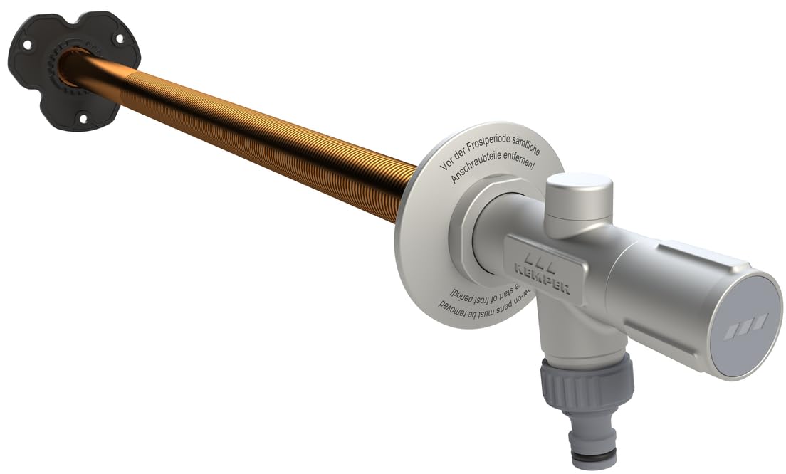 Ritzer by Kemper FROSTI PLUS Frostsichere Aussenarmatur Bausatzausführung, Vor Frost geschützter Außenwasserhahn, Mit Rohrbelüfter und Rückflussverhinderer (DN15 mit Griff)