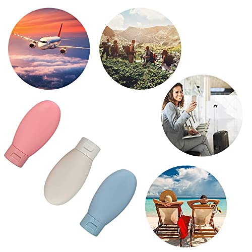 3Pcs Bottiglie da Viaggio Contenitori da Viaggio
