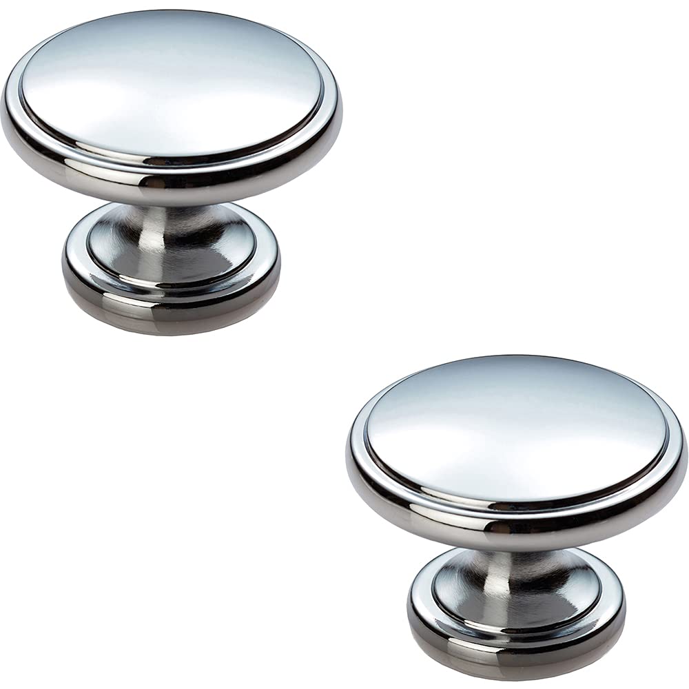 Loops Domed Cupboard Door Knob 38.5mm Polished Chrome