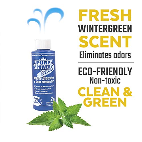 Image of Valterra V23017 'Pure Power Blue' Waste Digester and Odor Eliminator - 4 oz. Bottle, (Pack of 6)