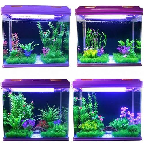 Image of kathson 3 PCS Aquarium Grass Mat Decorations Artificial Plastic Lawn Ornament Landscape Green Plants Decoration for Saltwater Freshwater Tropical Fish Tank Decor