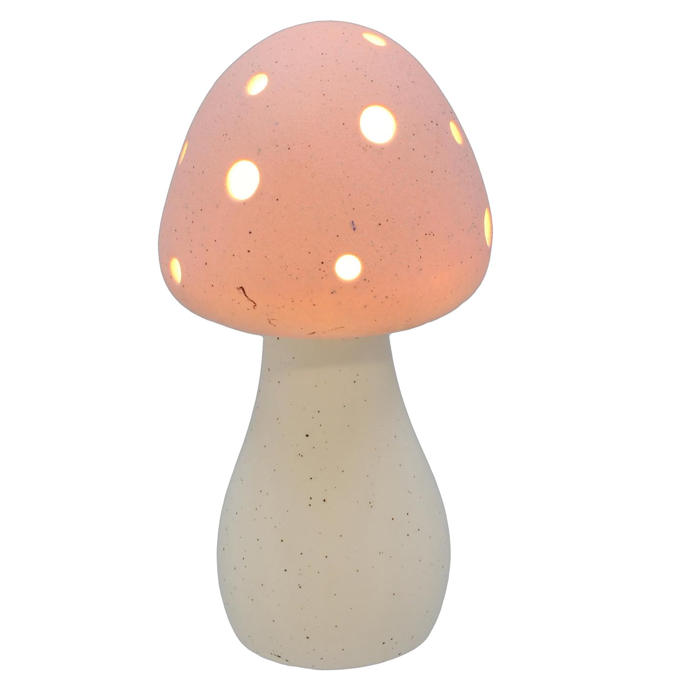 Shudehill Giftware Pink Mushroom Glow Light Up Lamp Ornament - Grey, Sage Or Matt Finish (Pink)