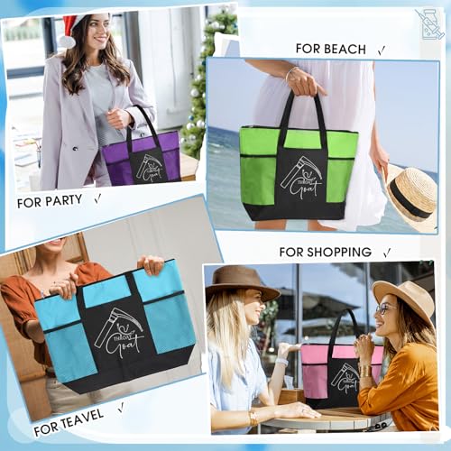 Image of 6 Pcs Team Appreciation Tote Bags Pocket for Women Employee Appreciation Gifts for Nurses Volunteer Cowork