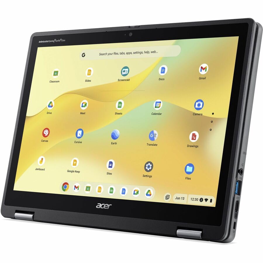 Image of Acer Chromebook Spin 512 R857T R857T-C54W 12.2 inch Touchscreen Convertible 2 in 1 Chromebook - WUXGA - 60 Hz - Intel N-Series N150-8 GB - 64 GB Flash Memory - English (US) Keyboard - Black