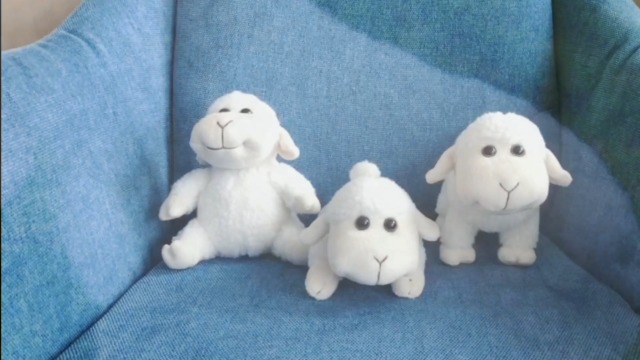 FRANKIEZHOU Sheep Stuffed Animal 3-Piece Set - Sitting, Standing, Kneeling Lamb Plush Toys For Kids - View #6