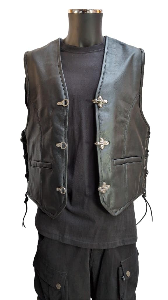 Halle15Clothes - Lederkutte - Lederweste Braun