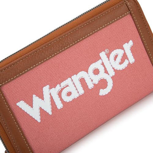 Image of Montana West X Wrangler Wristlet Wallets Purse for Women Vintage Boho Ladies Wallet Coin Purse Two-Tone Credit Card Holder