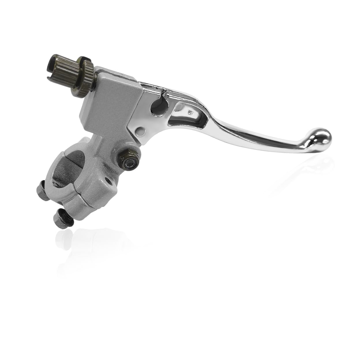 KVAEY Motorcycle Clutch Lever, 7/8" 22mm Left Handlebar Folding Brake Lever Perch, Clutch Handle Lever Replacement (Silver)