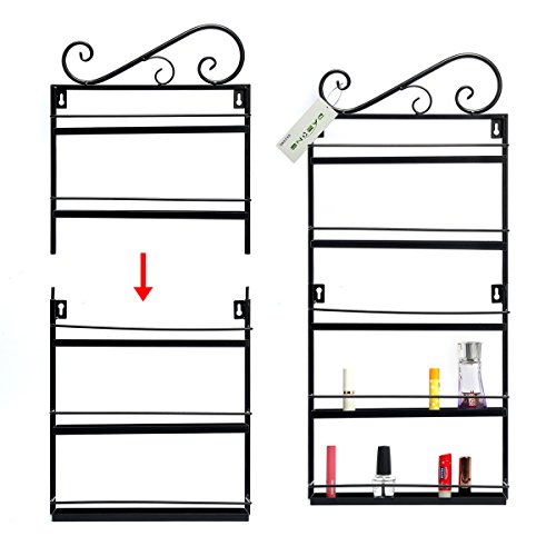 Meisax 5-Tier Nagellack Regal Metall Kosmetik Aufbewahrung Nagellackregal Wandregal für Tonie Ätherisches Öl Lippenstift… – Bild 8