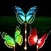 Kearui Solar Lights Outdoor 3 Pack Solar Stake Light with Fiber Optic Butterfly Decorative Lights, Multi-Color Changing LED Solar Lights for Garden Decorations, Garden Gifts