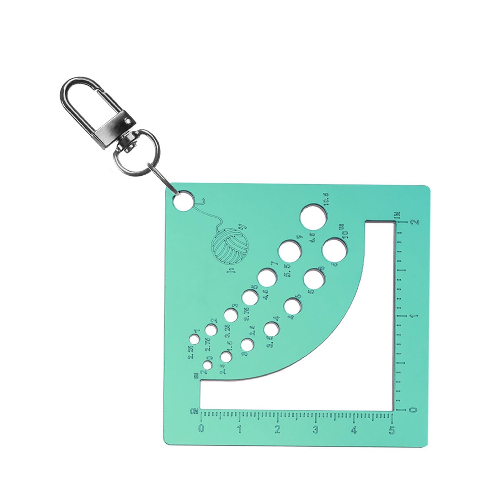 ZEPFJHE Acrylics Knitting Gauge Ruler Square Knitting Tool Crochet Hook Needle Gauge Crochet Yarns Measuring Tool Accessory