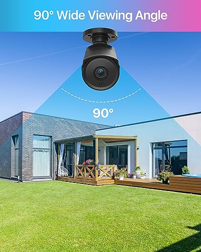 Image of ZOSI 4 Pack 1080p Home Security Cameras with Audio Recording,Built-in Microphone,2MP 1920TVL HD-TVI Outdoor Indoor CCTV Cameras with 120ft IR Night Vision Weatherproof Surveillance Bullet Camera
