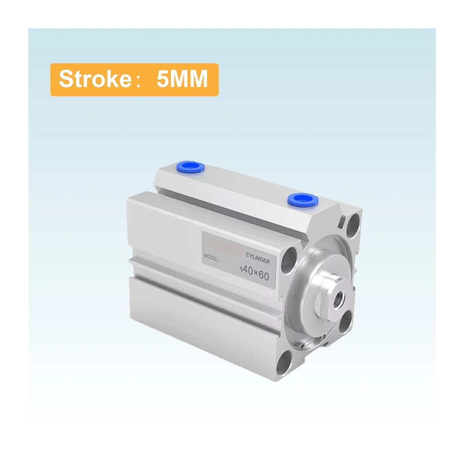 Drobny cylinder pneumatyczny o podwójnym działaniu, otwór 20/25/32 mm, opcjonalny skok 5-100 mm z zderzakiem do automatyzacji | Cylinder pneumatyczny (Stroke-10 mm, Bore-20 MM)