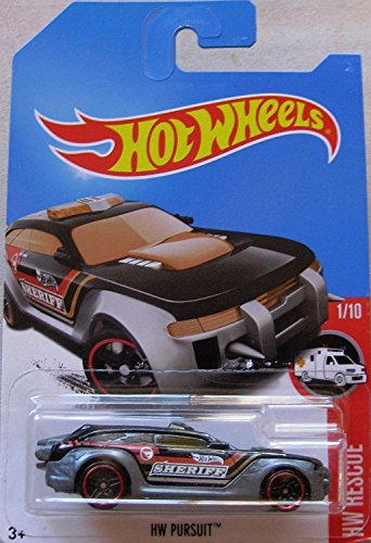 Hot Wheels 2017 HW Rescue HW Pursuit Police Car Treasure Hunt, Black - image 1
