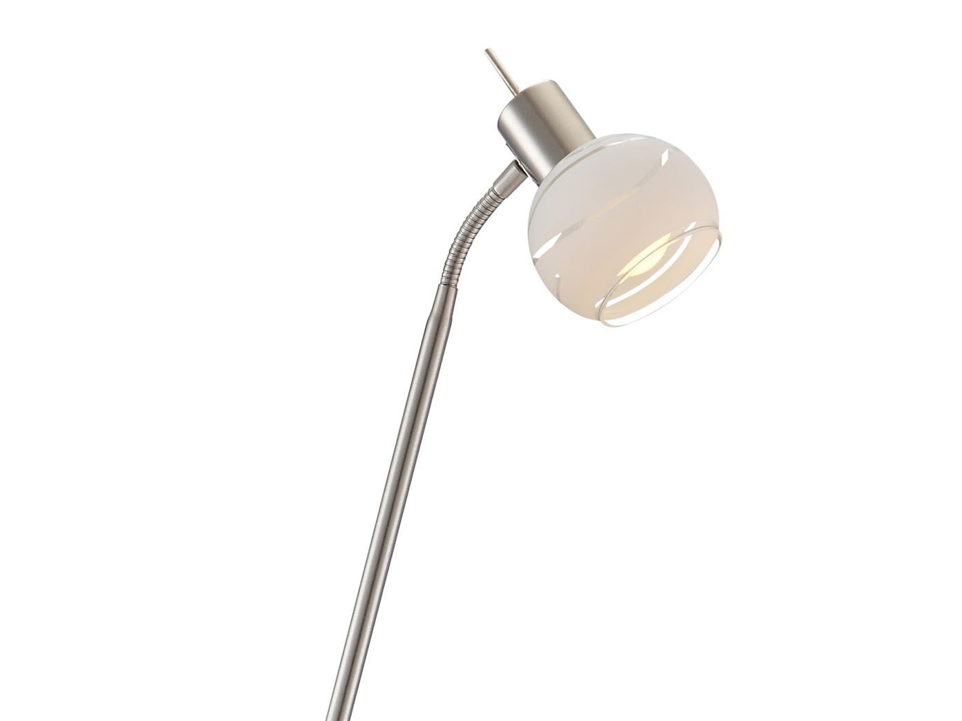 Globo 2er Set LED Stehleuchten ELLIOTT mit Flexarm, satinierter Glasschirm