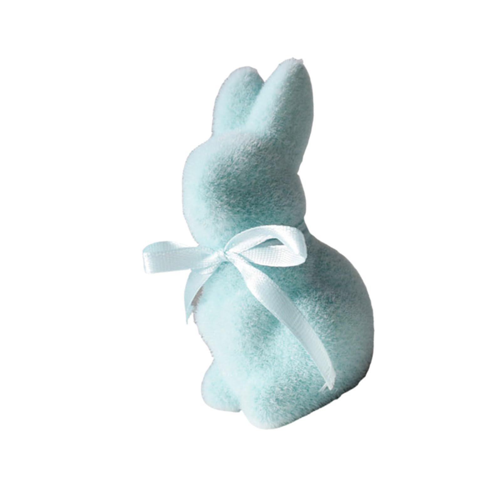 alloneslife Faux Moss Rabbits Figure Realistic Short Pile Furs Decorative Ornament Perfect for Easter Decorations Faux Mosses Conies Ornament