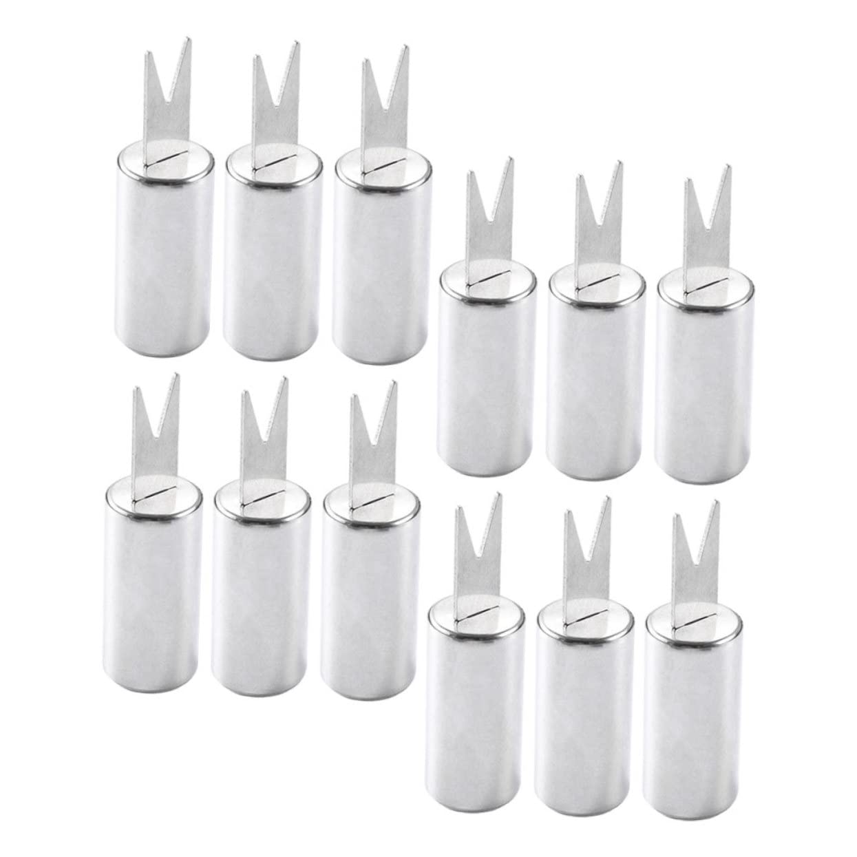 ibasenice 24pcs Stainless Steel Corn Holders Ergonomic Bbq Forks for Easy Grilling Non- Handle for Corn Fruits Snacks Bbq Accessory for Home Restaurant Use