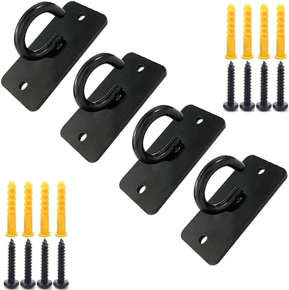 Ykendz 4 PCS Resistance Band Wall Anchor, Wall Mount Workout Anchors