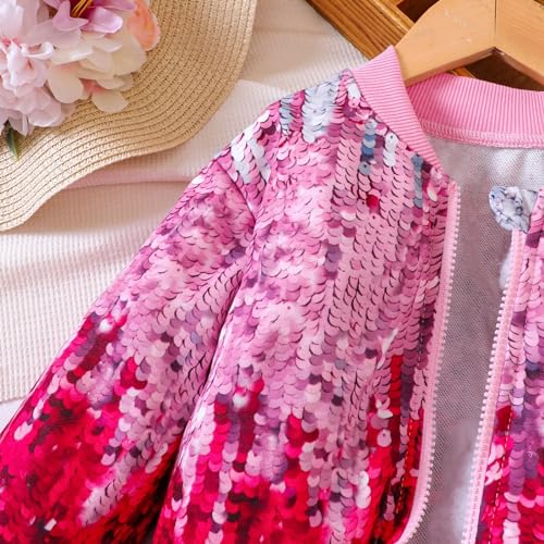 Betadog Girls Sequins Cardigan Crewneck Long Sleeve Shiny Girl Sequin Jackets, Jacket For Dress Occasions2