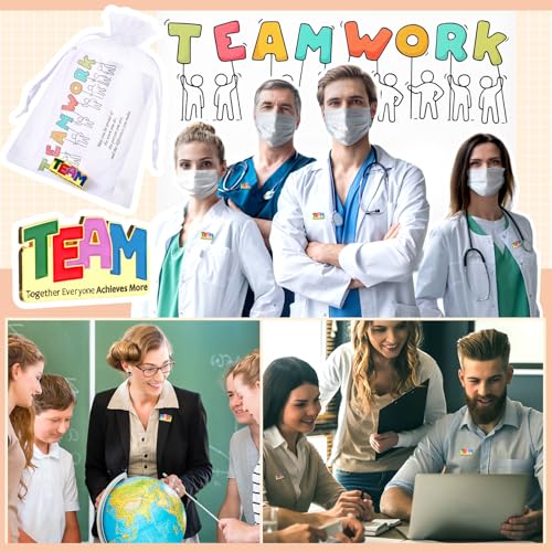 Image of Landical 60 Pcs Team Pins Employee Appreciation Gifts Bulk Thank You Cards