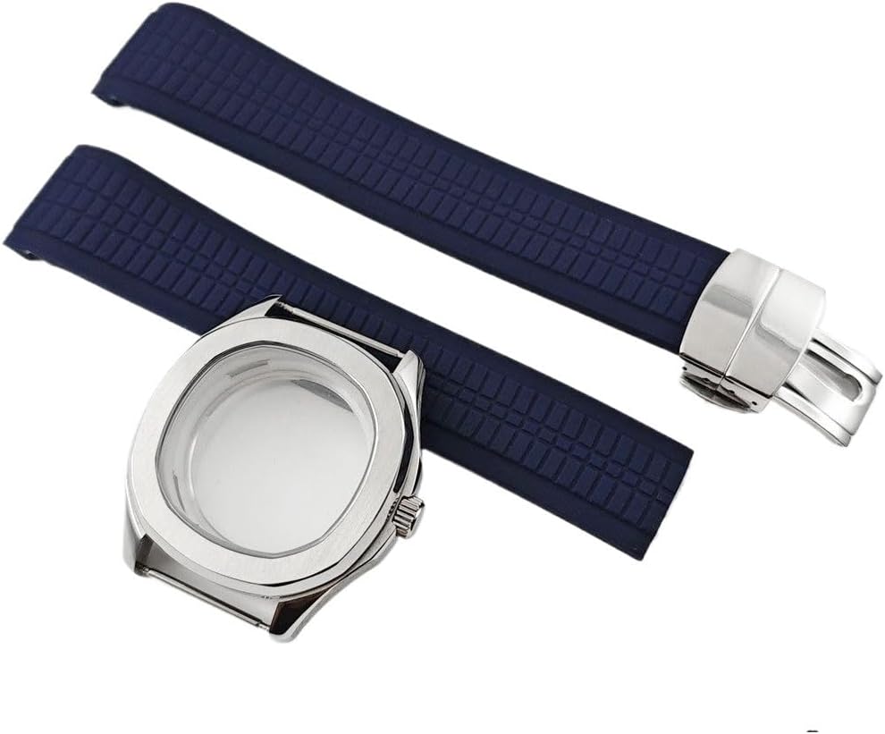 Sapphire Crystal Stainless Steel Watch Case for NH34 NH38, 40mm Silver Watch Case Replacement 1piece