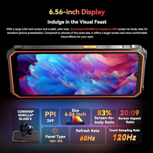 Blackview BV4800 Pro Outdoor Handy 2025, 12GB+128GB, 6.56" HD+ Outdoor Smartphone ohne Vertrag Android 14, 16MP+8MP, 5180mAh, IP68 Wasserdicht Baustellenhandy, Dual SIM 4G,NFC,OTG,GPS,2 Jahre Garantie – Bild 5