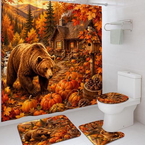 Rideau de douche rustique 183x183 avec tapis de bain imperméable pour douche - 2