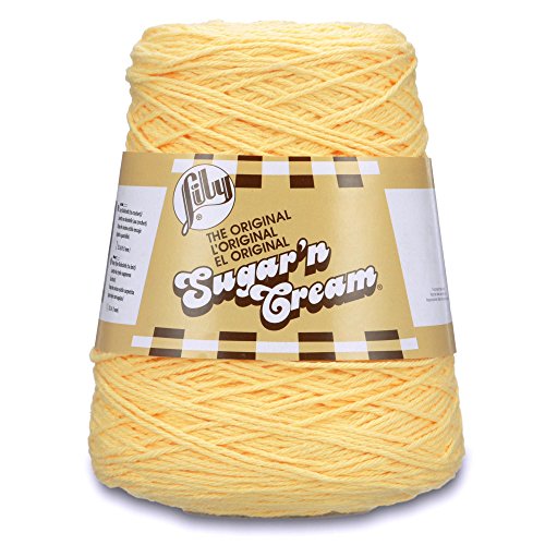 Image of Lily Sugar'n Cream Cotton Cone Yarn, 14 oz, Yellow, 1 Cone