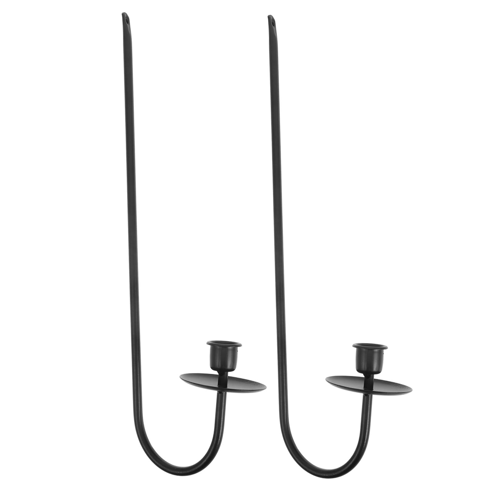 Cabilock 2pcs Metal Wrought Iron Candle Holders Vintage Style Wall Sconces for Rustic Home Decor for Living Room Fireplace and Wedding Decorations