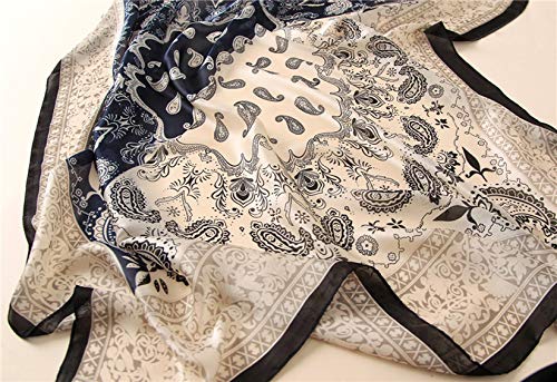 Image of ZDMHSH Fashion Scarves Scarf 100% Silk Feeling Scarf Silk Like Scarves Long Lightweight Sunscreen Shawls for Women