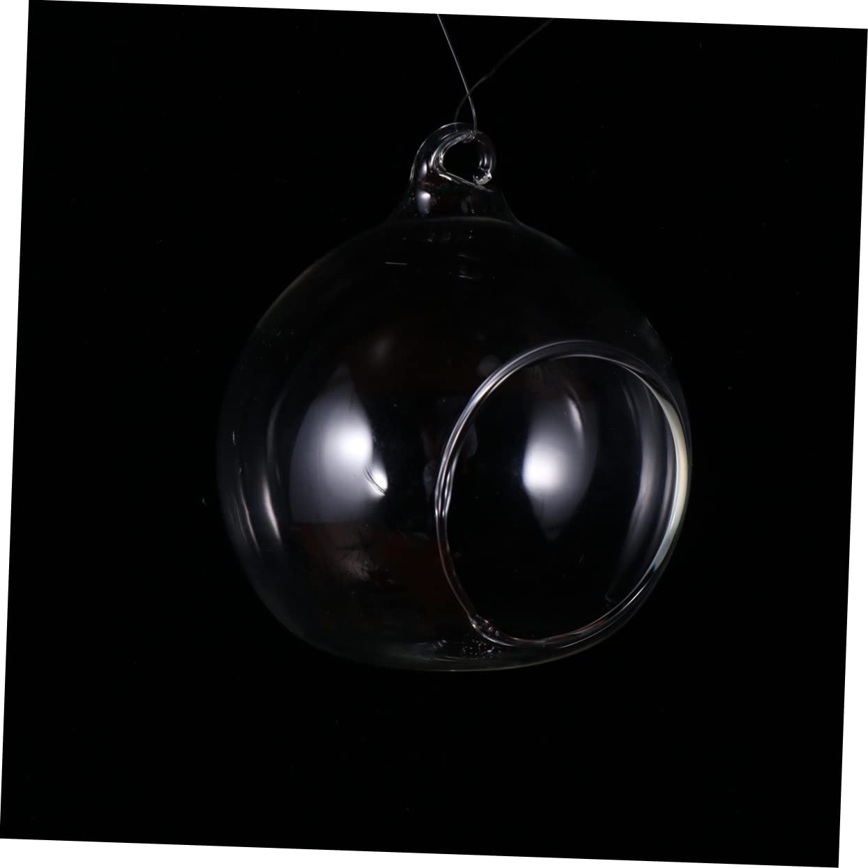Cabilock 6piezas Bolas Colgantes Transparentes De Navidad Diseño De Agujero Adornos Rellenables para Decoración De Árboles y Manualidades