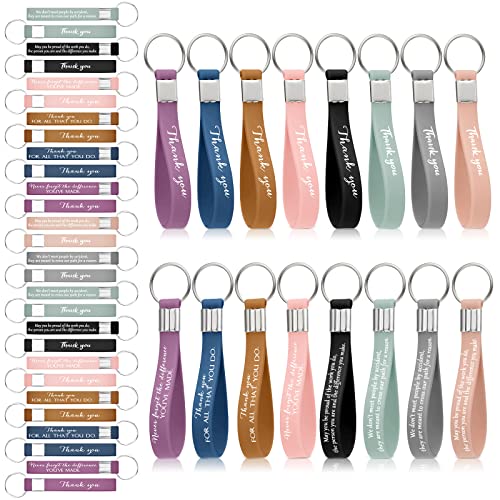 Image of Hoteam 80 Pcs Thank You Keychains Bulk Inspirational Key Chains