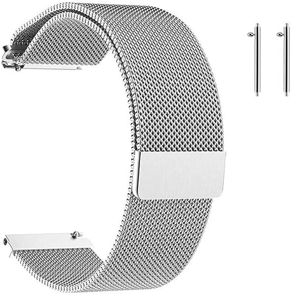 Metal Magnetic Watch Band with Quick Release/Strap Adjustable/Stainless Steel Replacement Straps (Silver, 18mm) (B0CWVBK2WF) Amazon Price History, Amazon Price Tracker