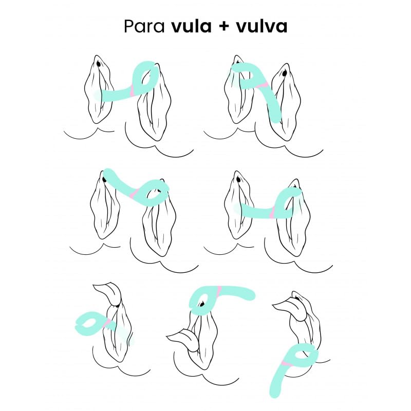 Kay, Vibrador para Parejas, Estimulación de Clítoris, Recargable USB, 7 Modos de Vibración, 3 Velocidades, Silicona y ABS (Azul)