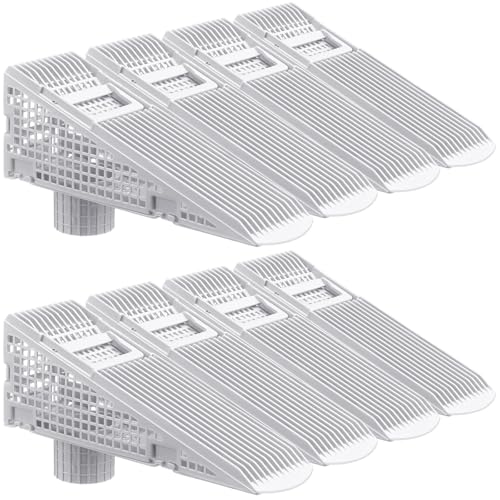 Nuanchu 8 Pcs Wedge Downspout Screen Gutter Guard Downspout Filter Gutter Leaf Debris Guards Filter Strainer for Leaves and Debris (White)