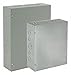 Hoffman 8"H x 6"W x 4"D Metallic Enclosure, Gray, Knockouts: Yes, Screws Closure Method