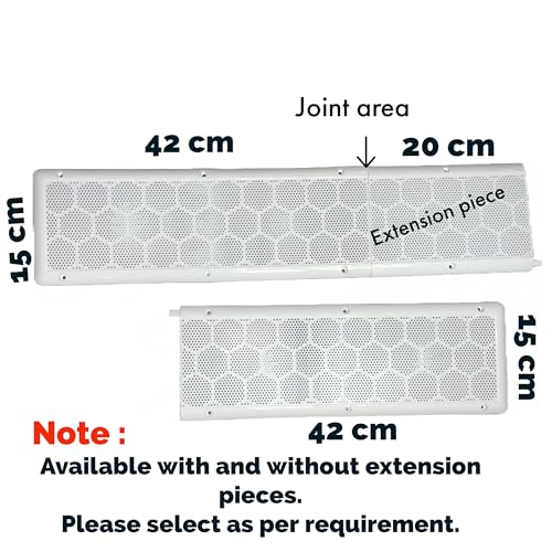 Image of MEI Wall Air Ventilation Cover I Air Ventilation Closer with Mosquito Net, Dust Controller (42cm x 15cm) (6 pcs, Without Extension)